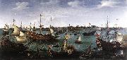 VROOM, Hendrick Cornelisz. The Arrival at Vlissingen of the Elector Palatinate Frederick V wr oil painting picture wholesale